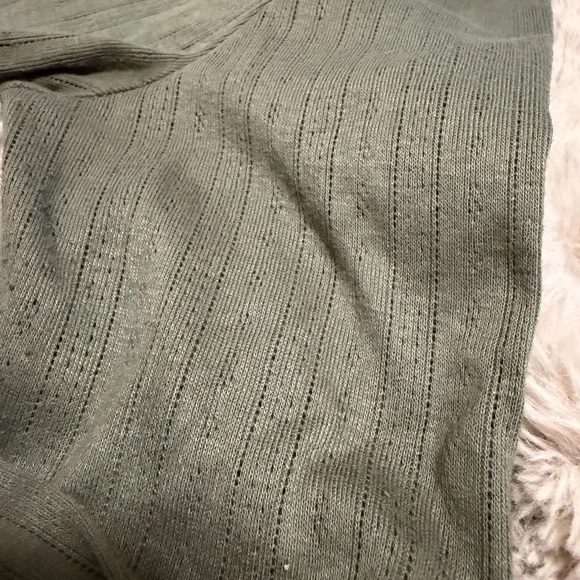 Olive Green Ribbed Knit Top - Picture 5 of 5